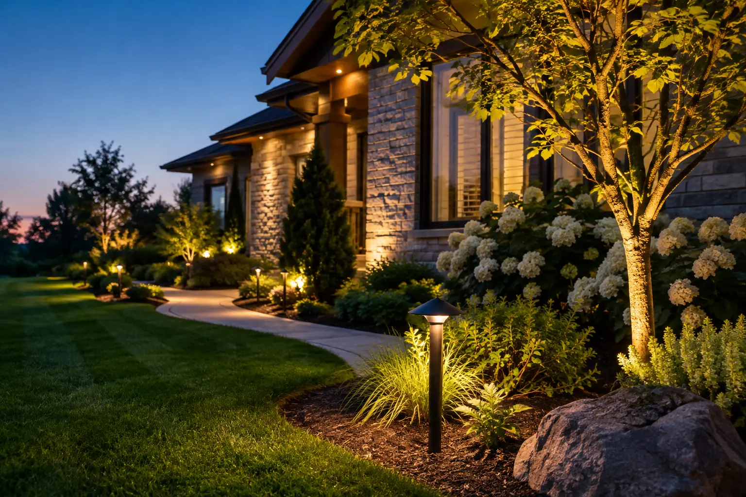 Landscape Lighting That Works After Dark